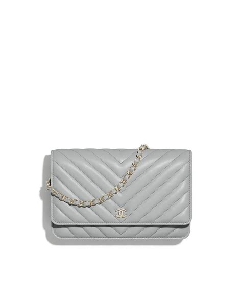 gray chanel wallet on chain|Chanel wallet on chain cost.